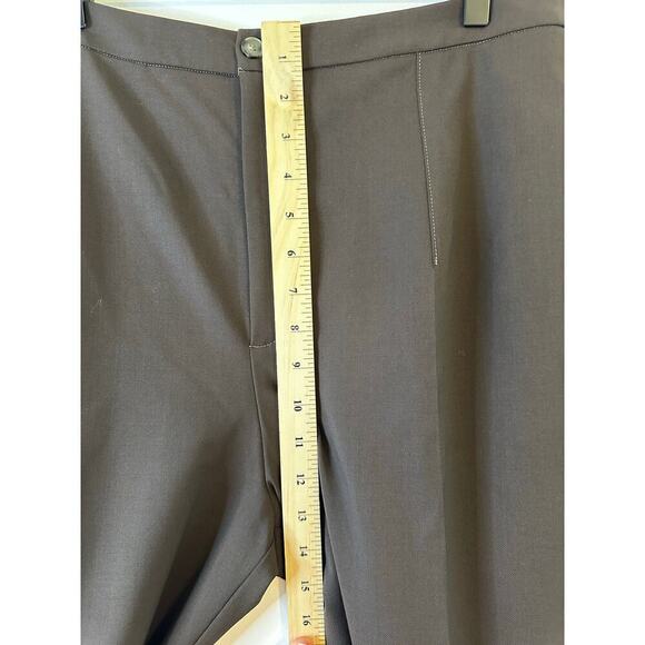 NWT Loulou Studio Brown Wide Leg Wool Blend Dark Academia Trouser Pants Size XL - Picture 7 of 12